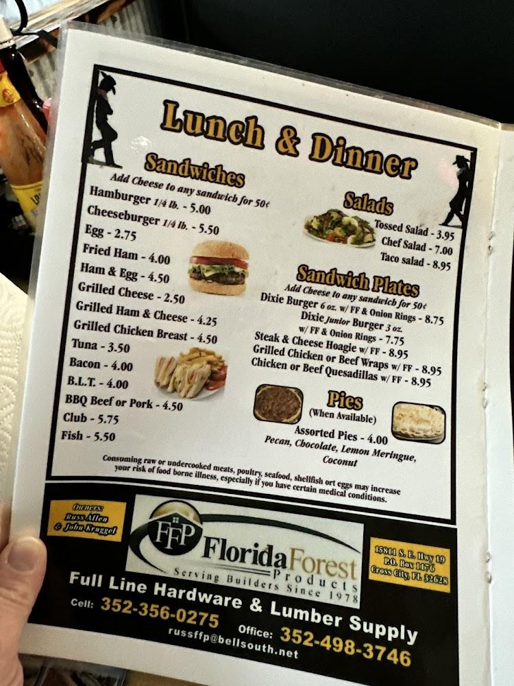 Taste of Dixie Diner Menu image 1